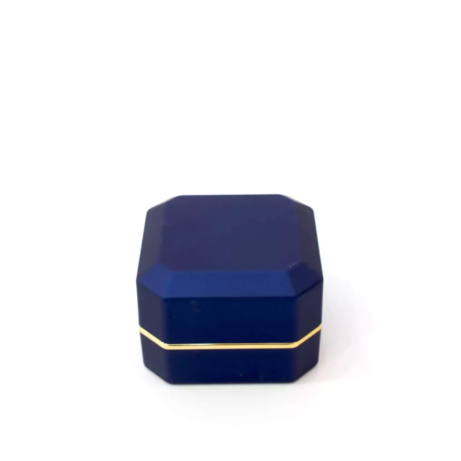 asscher ring box blue