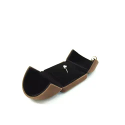 bijou ring box brown top side view