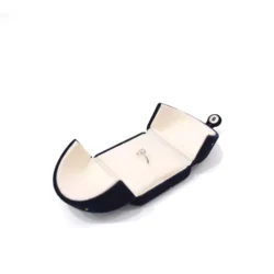 bijou ring box galaxy blue opening top side view