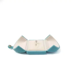 bijou ring box turquoise opening top view