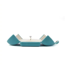 bijou ring box turquoise opening side view