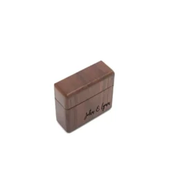 gemini ring box oak brown with engraving