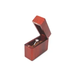 gemini ring box vintage brown opening