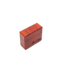 gemini ring box vintage brown with engraving