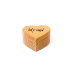 lola ring box kahki brown with engraving