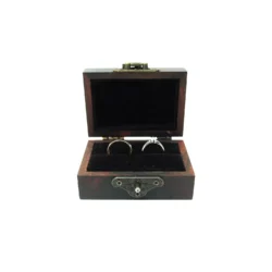 qing ring box 2 ring slots opening front view