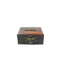qing ring box 2 ring slots with engraving