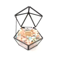 Flynn Glass Ring Box in black