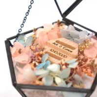 Flynn Glass Ring Box black zoom in view