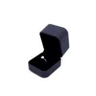 Stella Ring Box in blue opening right side view