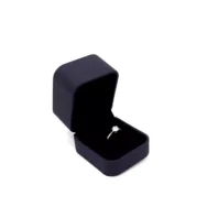 Stella Ring Box in blue opening left side view