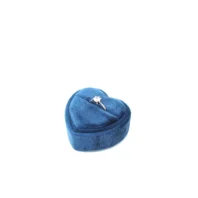 Vera Ring Box in Blue Opening Right Side View