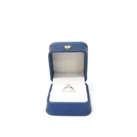 posie ring box in blue opening