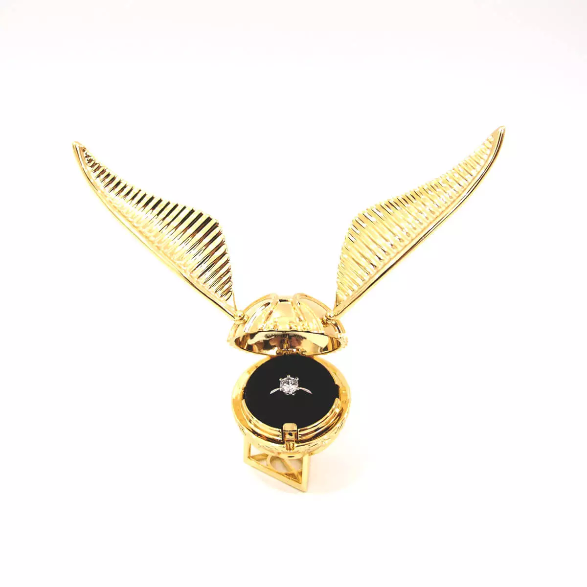 The Golden Snitch Ring Box 18K Yellow Gold