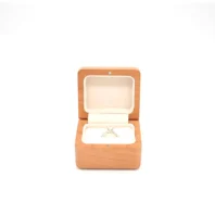 bowie ring box in khaki brown 1 ring slot opening