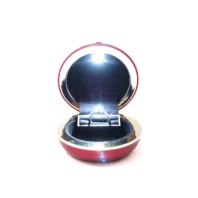 aspen ring box in red opening