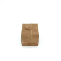 valentina ring box in brown one ring slot