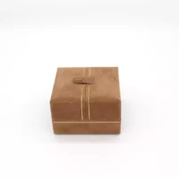 valentina ring box in brown two ring slots