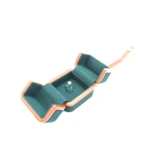 valerie ring box in green opening right side view