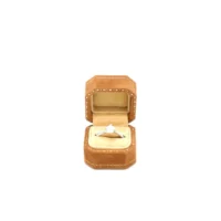 Kaia Ring Box in Brown Opening