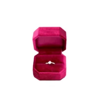 Vikki Ring Box in Red Opening