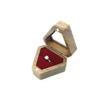 zephyr ring box in red cushion side view
