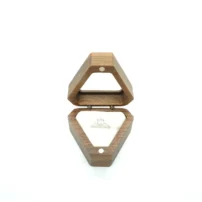 zephyr ring box open front view in white cushion