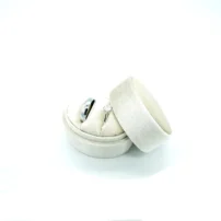 veda ring box in white 2 double ring slots