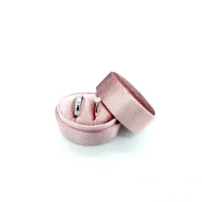 veda ring box in pink 2 double ring slots