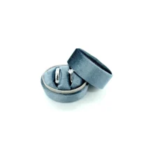 veda ring box in blue 2 double ring slots