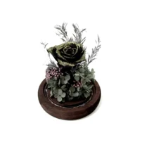 isla flower dome in blackgold preserved flower